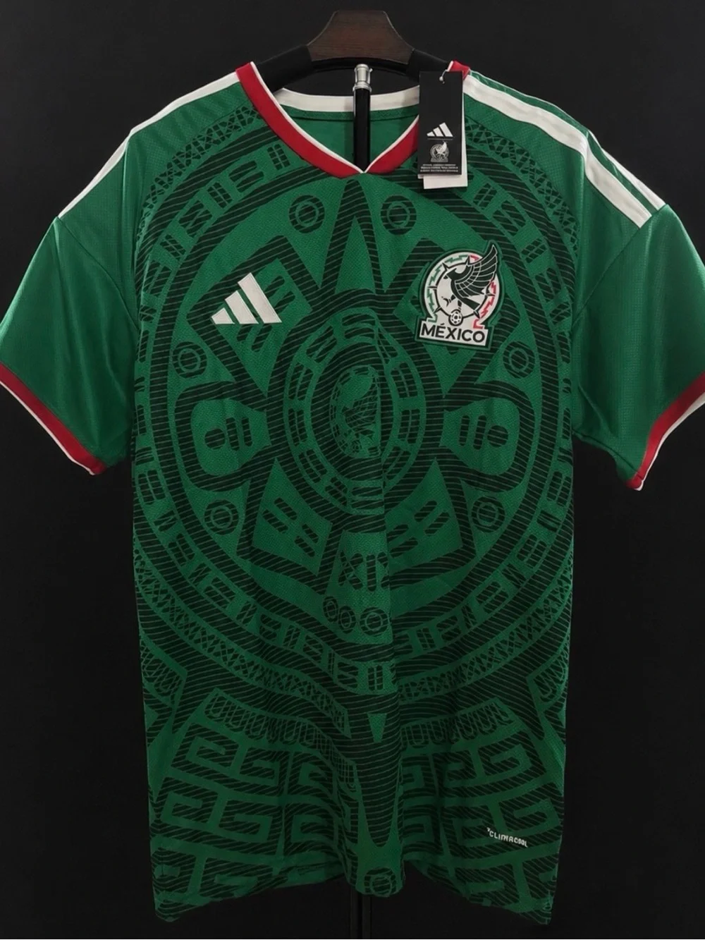 adidas green aztec calendar jersey